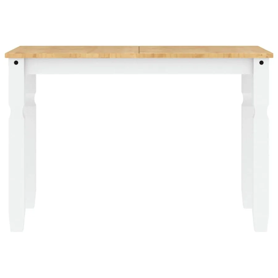 Ensemble à manger PANAMA 5 pcs blanc bois de pin massif - 9