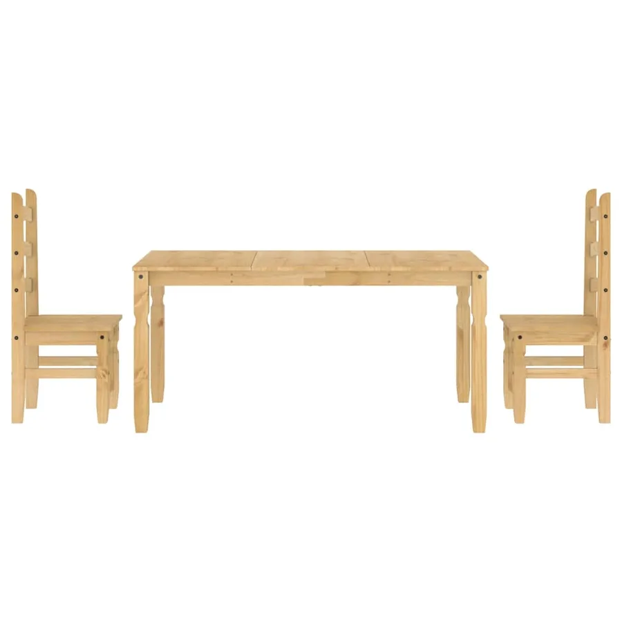 Ensemble à manger PANAMA 3 pcs bois de pin massif - 7