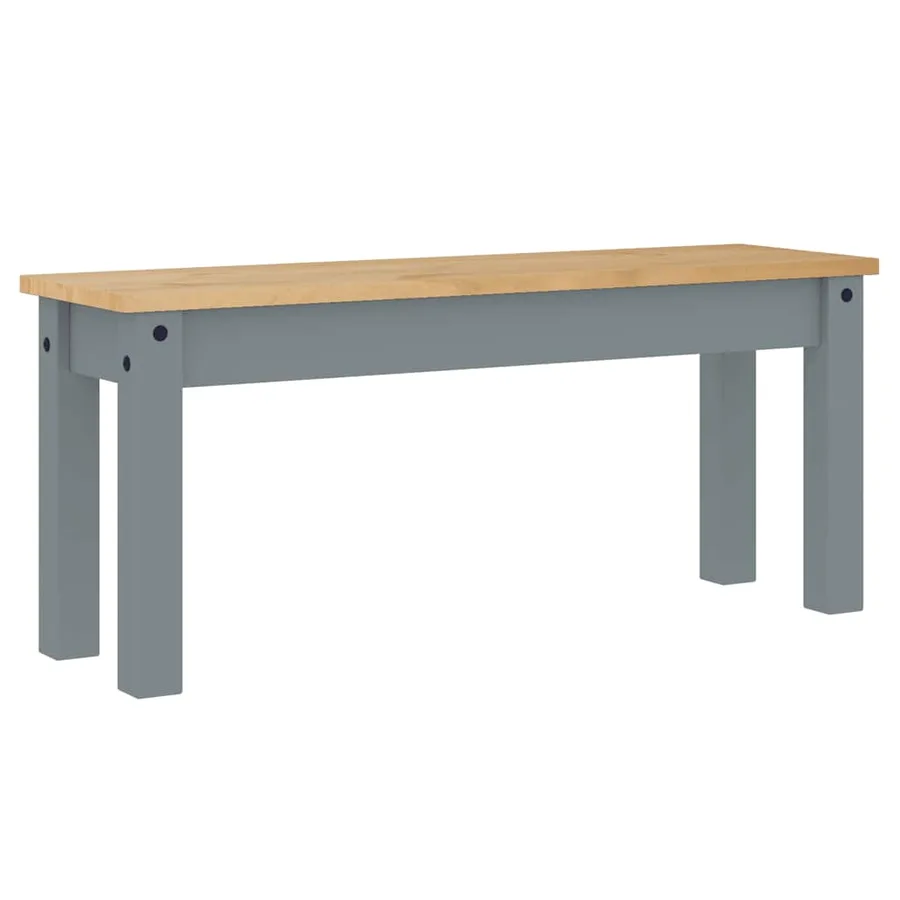Ensemble à manger PANAMA 4 pcs gris bois de pin massif - 6