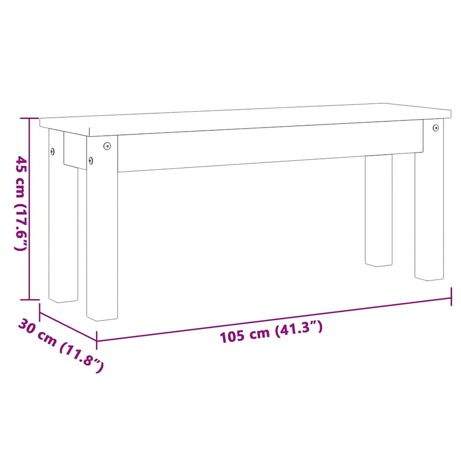 Ensemble à manger PANAMA 3 pcs bois de pin massif - 13