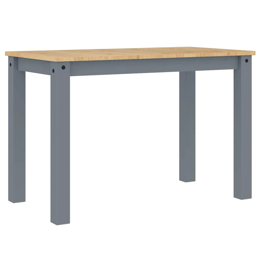 Ensemble à manger PANAMA 5 pcs gris bois de pin massif - 6