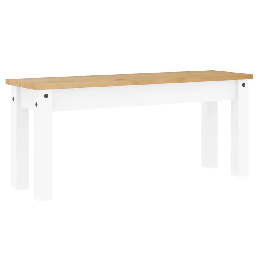 Ensemble à manger PANAMA 4 pcs blanc bois de pin massif - 4