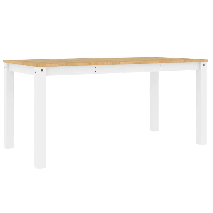 Ensemble à manger PANAMA 4 pcs blanc bois de pin massif - 6