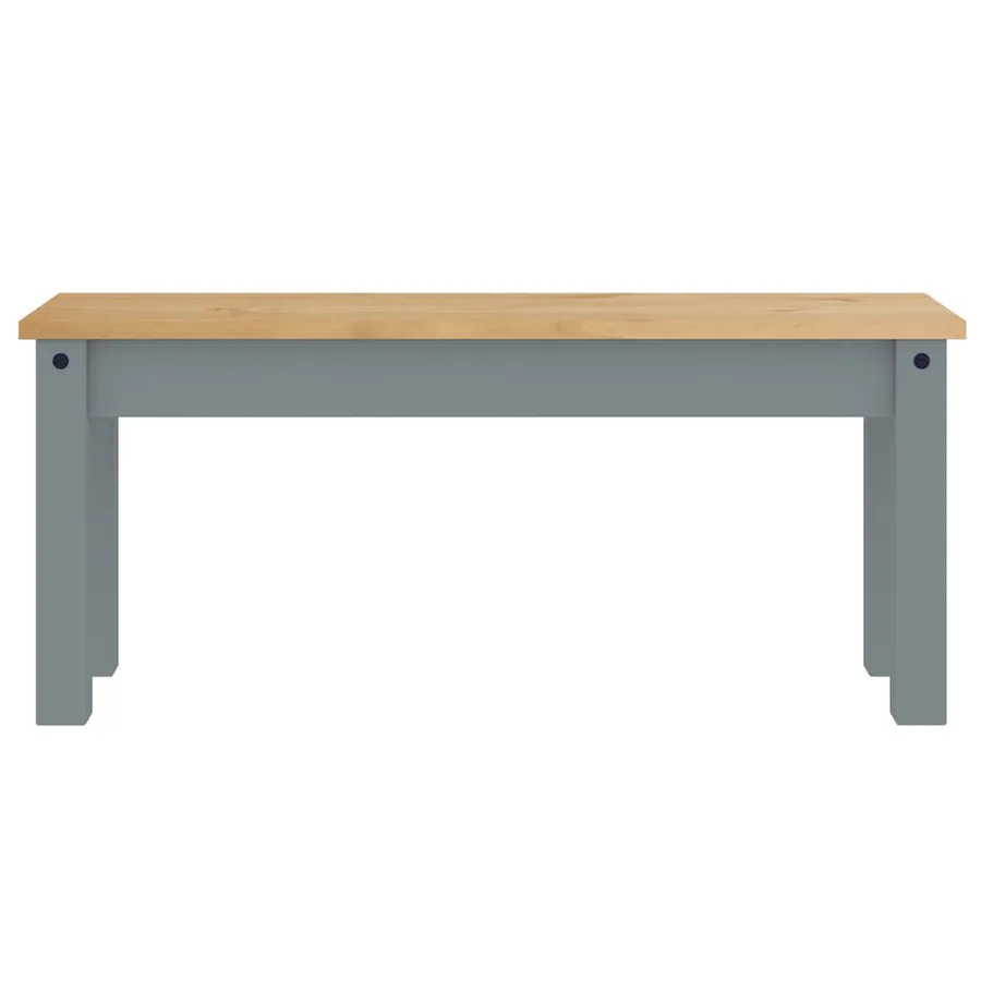Ensemble à manger PANAMA 3 pcs gris bois de pin massif - 8