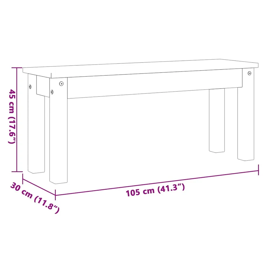 Ensemble à manger PANAMA 3 pcs blanc bois de pin massif - 13