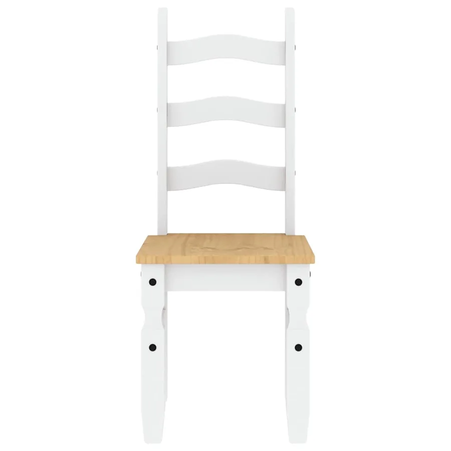 Ensemble à manger PANAMA 7 pcs blanc bois de pin massif - 8