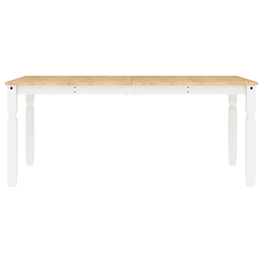 Ensemble à manger PANAMA 7 pcs blanc bois de pin massif - 9