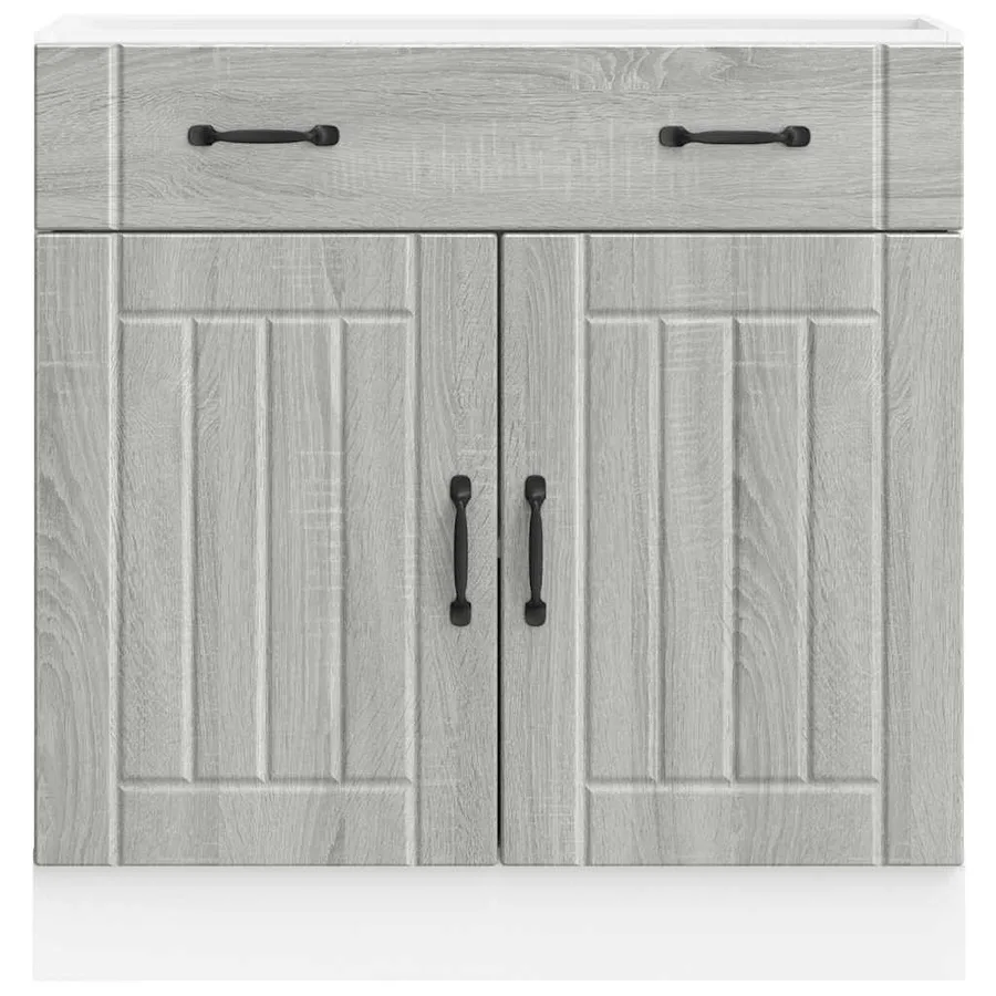 Armoire de cuisine Lucca sonoma gris bois ingénierie - 3