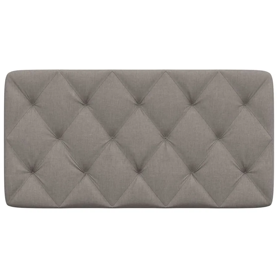Coussin de tête de lit taupe 100 cm tissu - 4