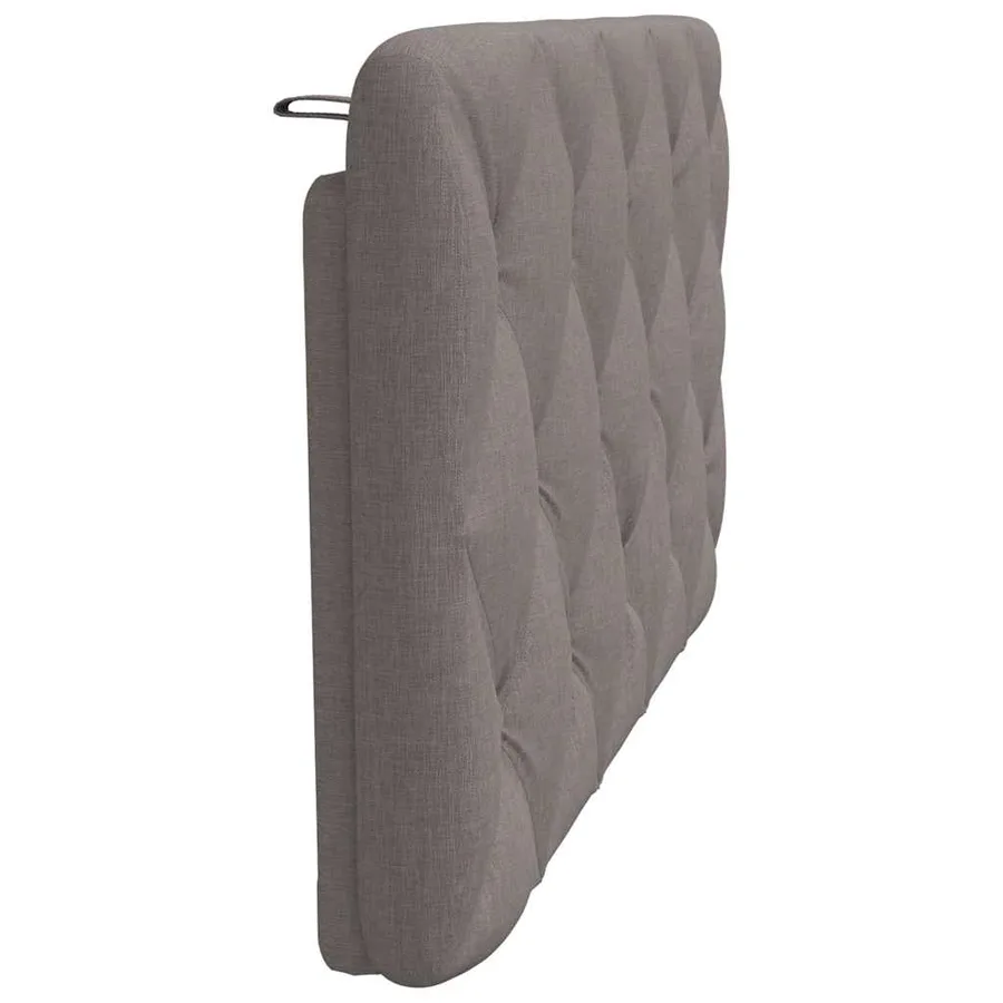 Coussin de tête de lit taupe 100 cm tissu - 5
