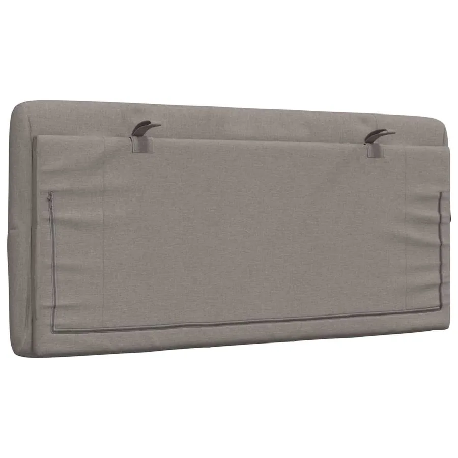 Coussin de tête de lit taupe 100 cm tissu - 6