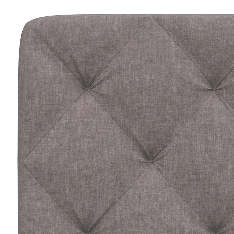 Coussin de tête de lit taupe 100 cm tissu - 7