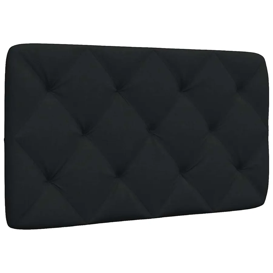 Coussin de tête de lit noir 90 cm tissu