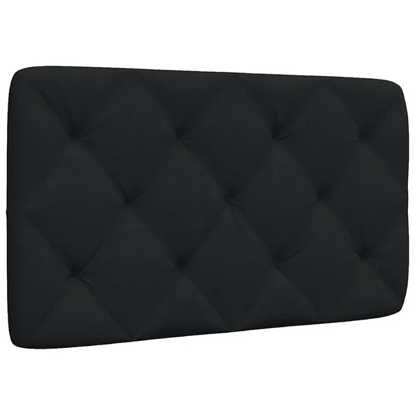 Coussin de tête de lit noir 90 cm tissu