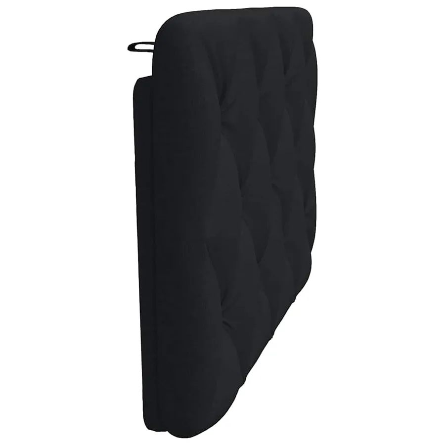Coussin de tête de lit noir 90 cm tissu - 5