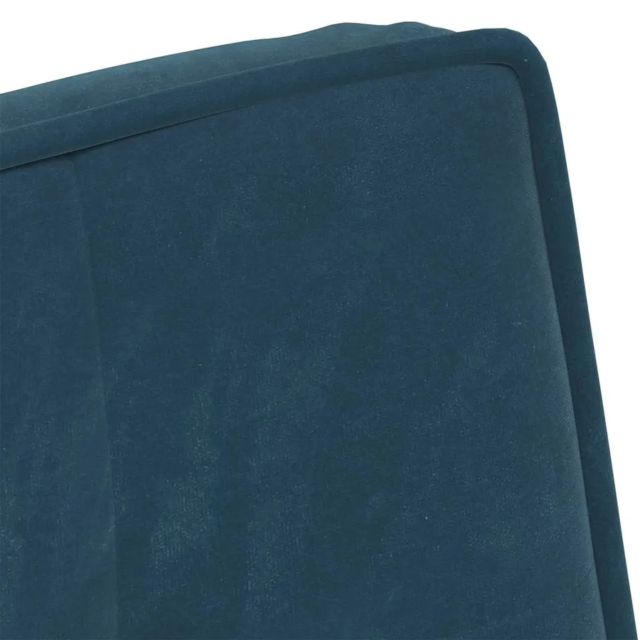 Chaise de relaxation avec tabouret Bleu Velours - 9