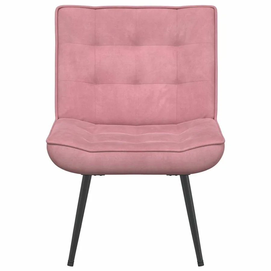 Chaise de relaxation rose 64x74x84 cm velours - 4