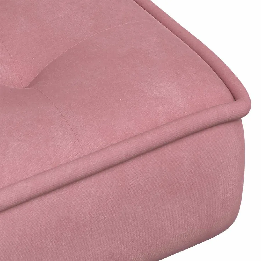 Chaise de relaxation rose 64x74x84 cm velours - 8