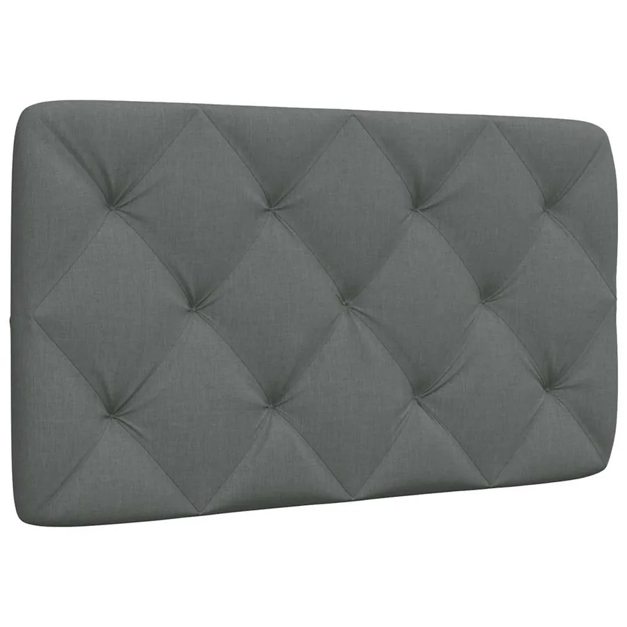 Coussin de tête de lit gris foncé 80 cm tissu