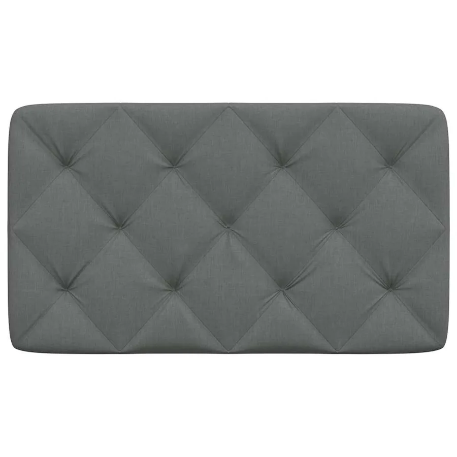 Coussin de tête de lit gris foncé 80 cm tissu - 4