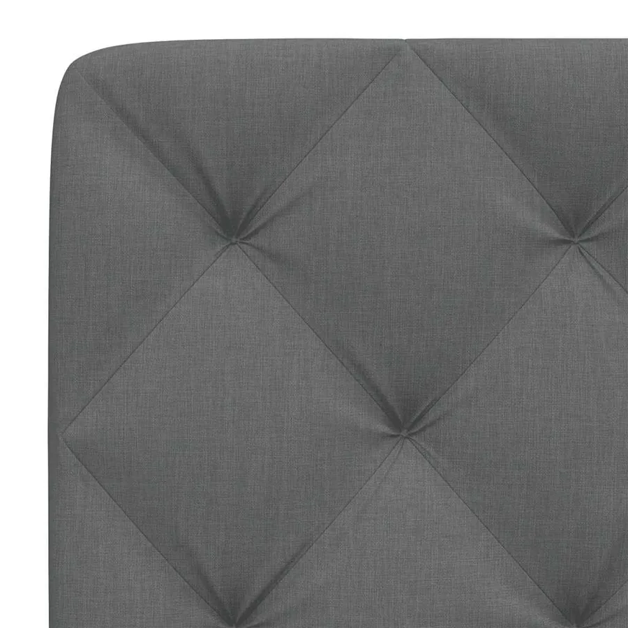 Coussin de tête de lit gris foncé 80 cm tissu - 7