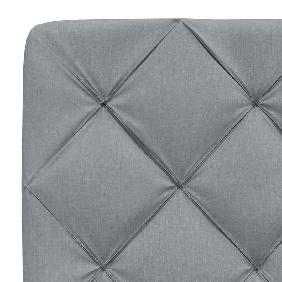 Cadre de lit avec LED sans matelas gris clair 90x200 cm tissu - 12