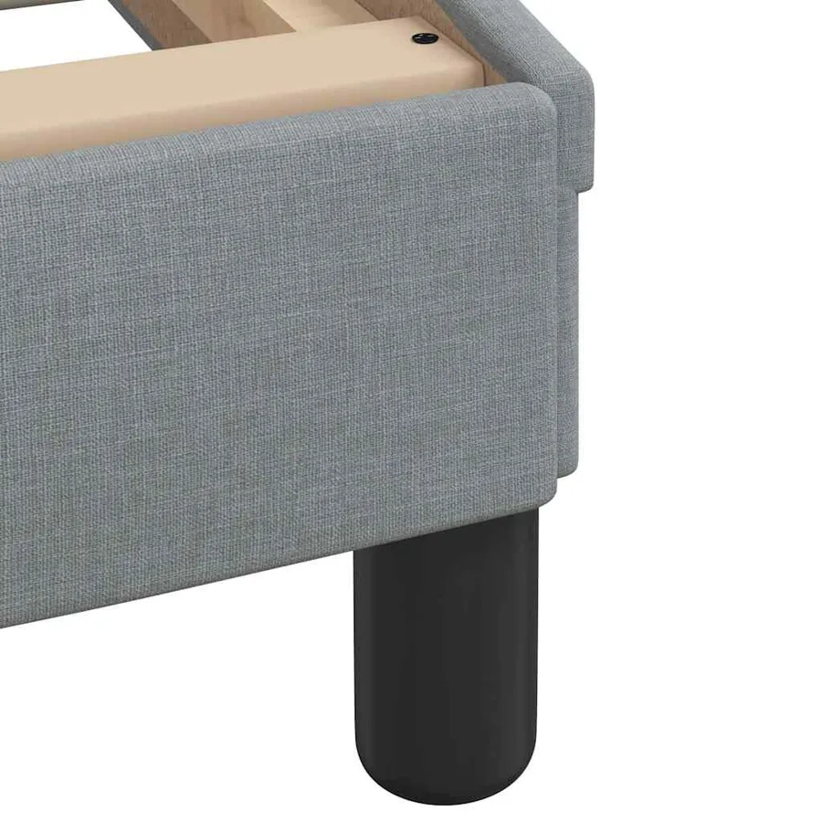 Lit avec matelas gris clair 90x190 cm tissu - 10