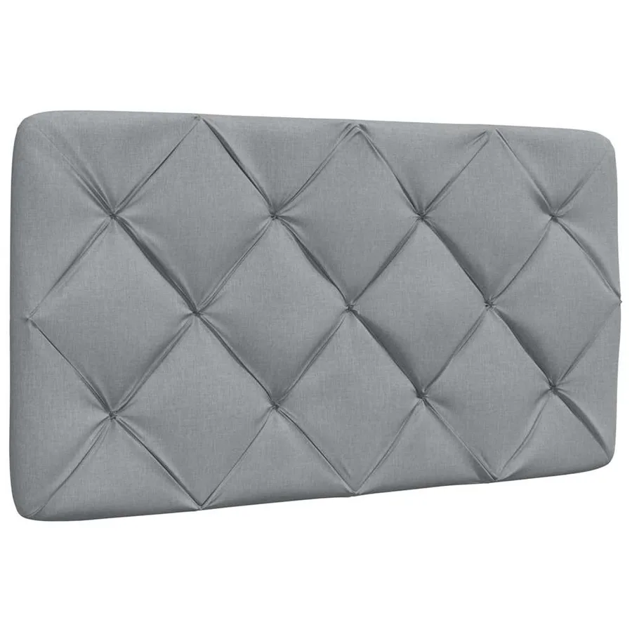 Cadre de lit avec LED sans matelas gris clair 90x190 cm tissu - 7