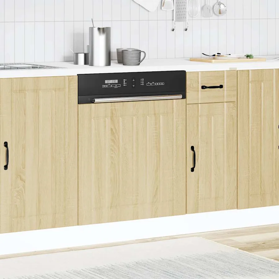 Panneau de lave-vaisselle Lucca chêne sonoma bois d'ingénierie - 3