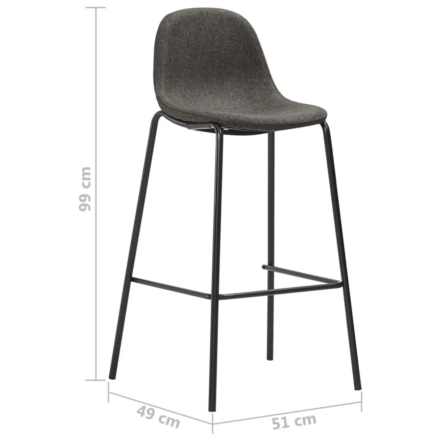 Ensemble de bar 5 pcs Tissu Gris foncé - 14