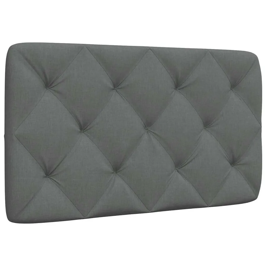 Coussin de tête de lit gris foncé 90 cm tissu