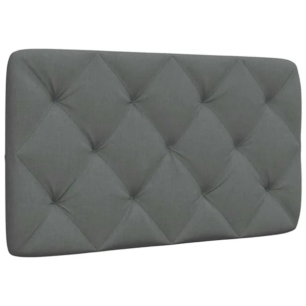 Coussin de tête de lit gris foncé 90 cm tissu