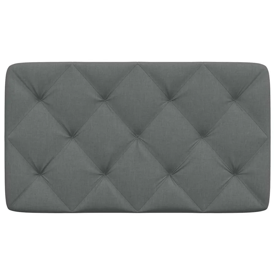 Coussin de tête de lit gris foncé 90 cm tissu - 4