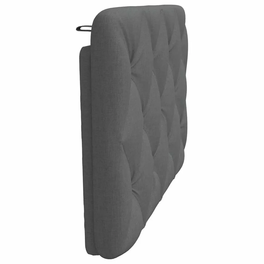 Coussin de tête de lit gris foncé 90 cm tissu - 5