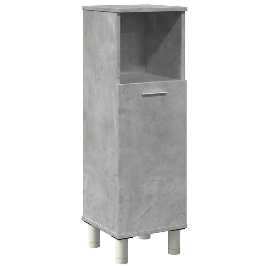 Armoire de salle de bain Gris béton 30x30x95 cm Aggloméré - 2