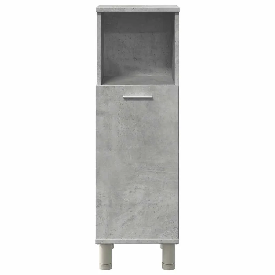 Armoire de salle de bain Gris béton 30x30x95 cm Aggloméré - 4