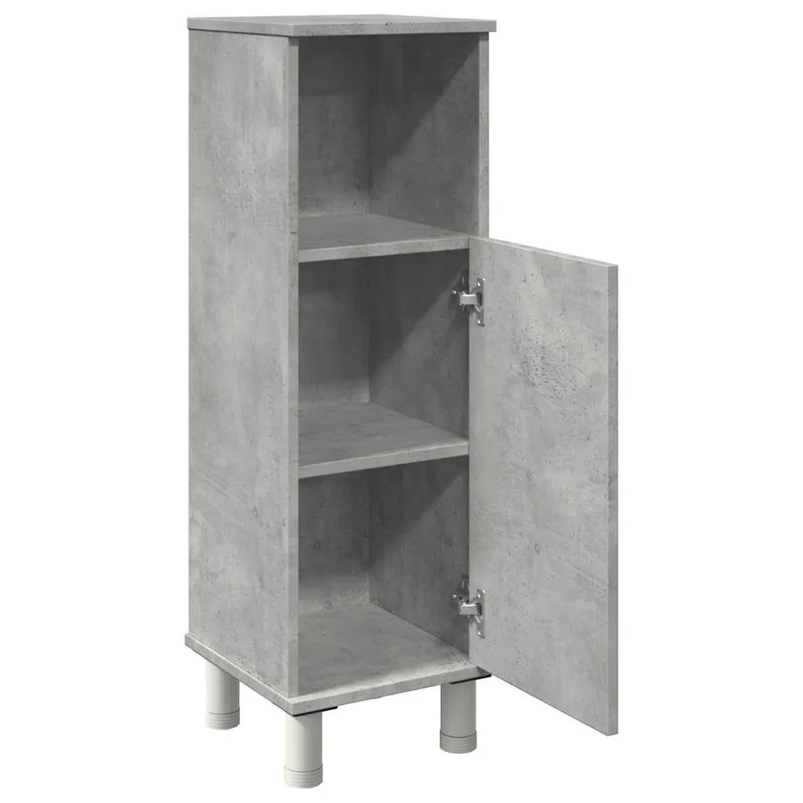 Armoire de salle de bain Gris béton 30x30x95 cm Aggloméré - 7