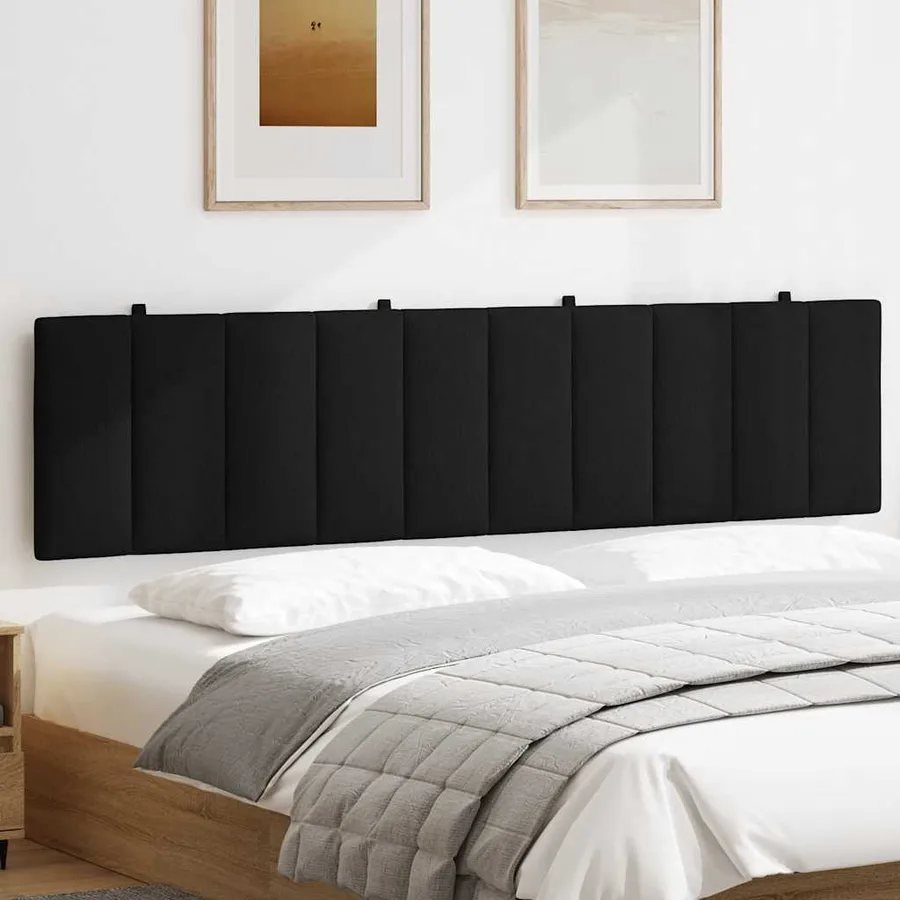 Coussin de tête de lit Hanko noir 200 cm tissu - 3