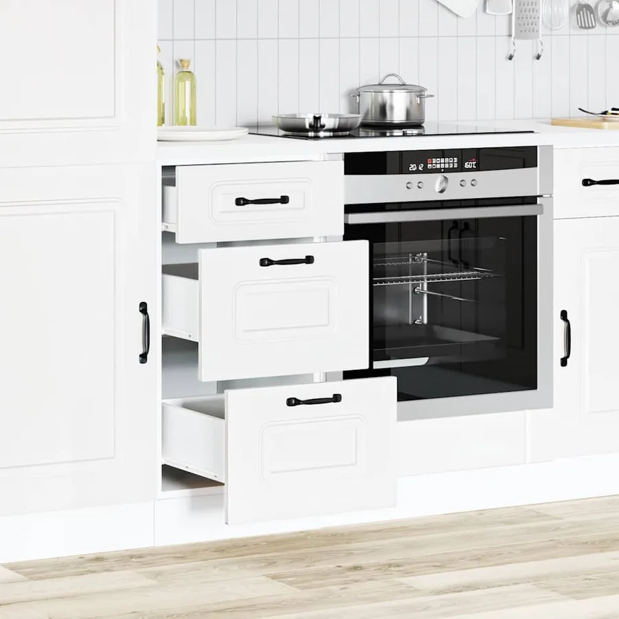 Armoire de cuisine Kalmar blanc bois d'ingénierie - 2