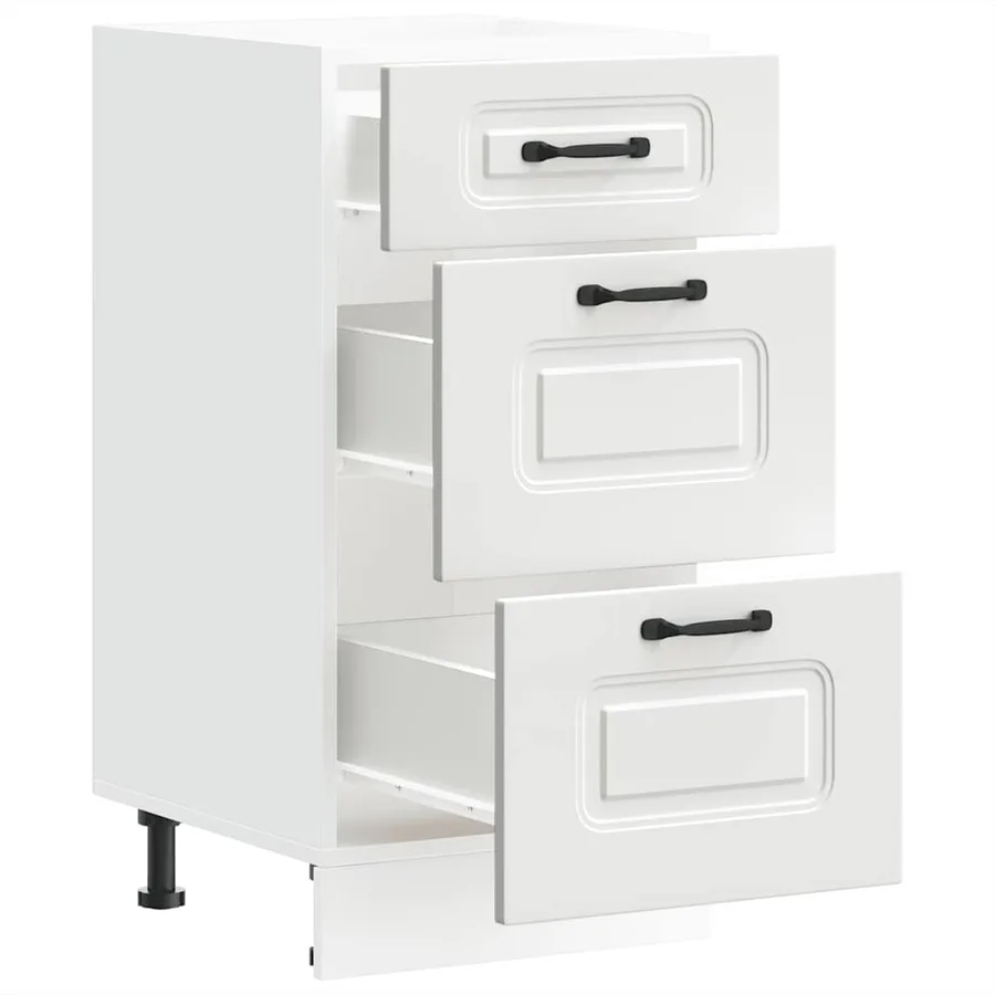 Armoire de cuisine Kalmar blanc bois d'ingénierie - 4