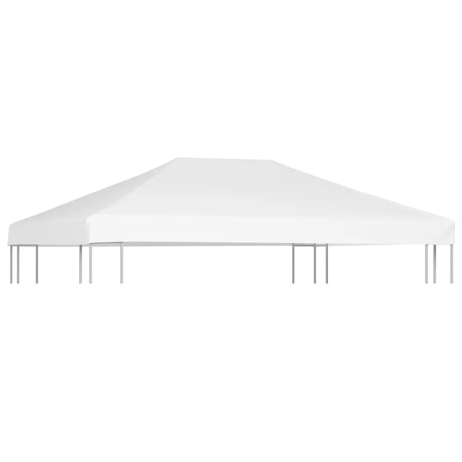 Toile de toit de belvédère 270 g/m² 4x3 m Blanc - 2