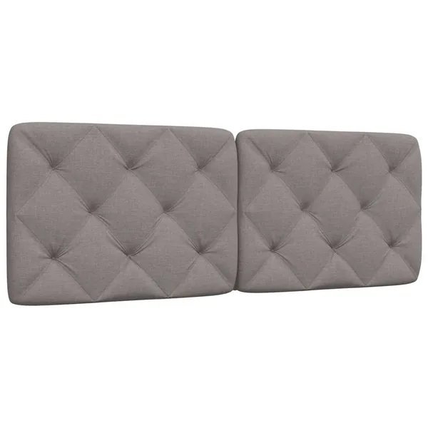 Coussin de tête de lit taupe 140 cm tissu