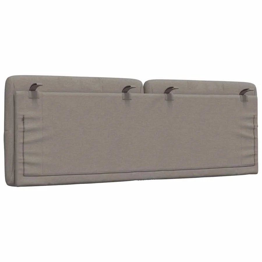 Coussin de tête de lit taupe 140 cm tissu - 6
