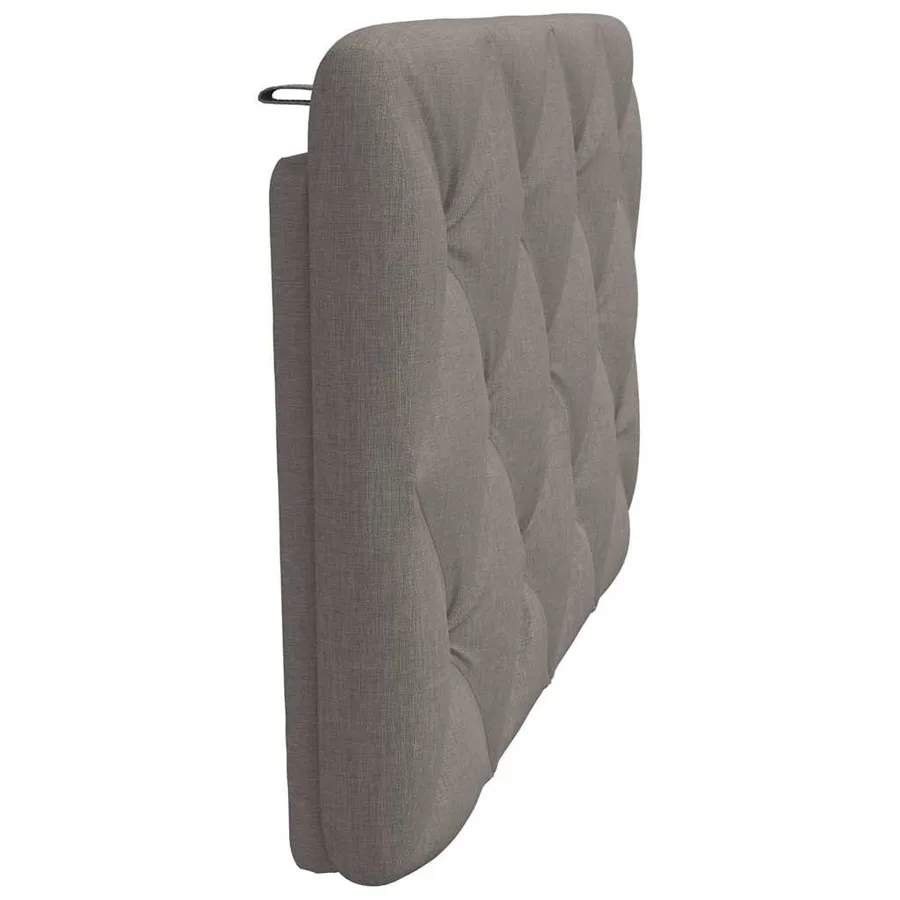 Coussin de tête de lit taupe 90 cm tissu - 5