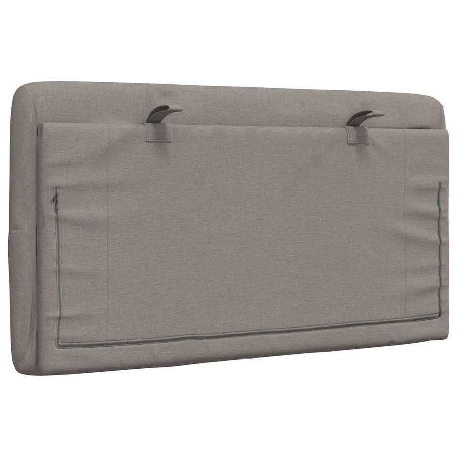 Coussin de tête de lit taupe 90 cm tissu - 6