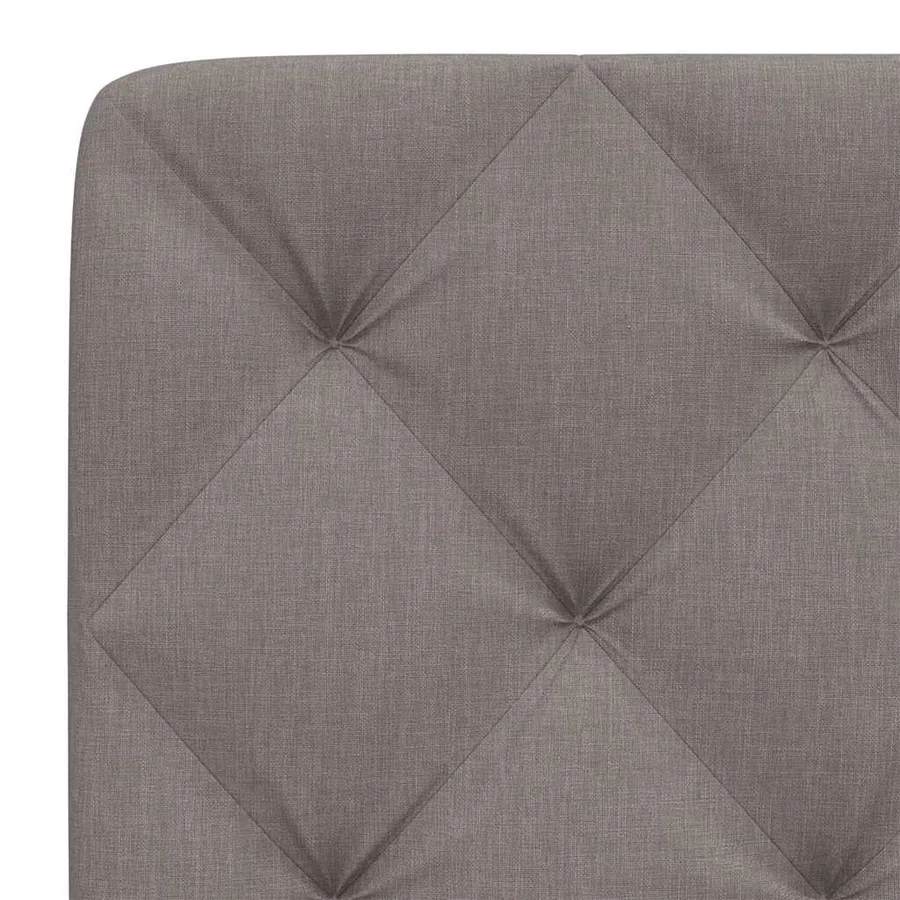 Coussin de tête de lit taupe 90 cm tissu - 7