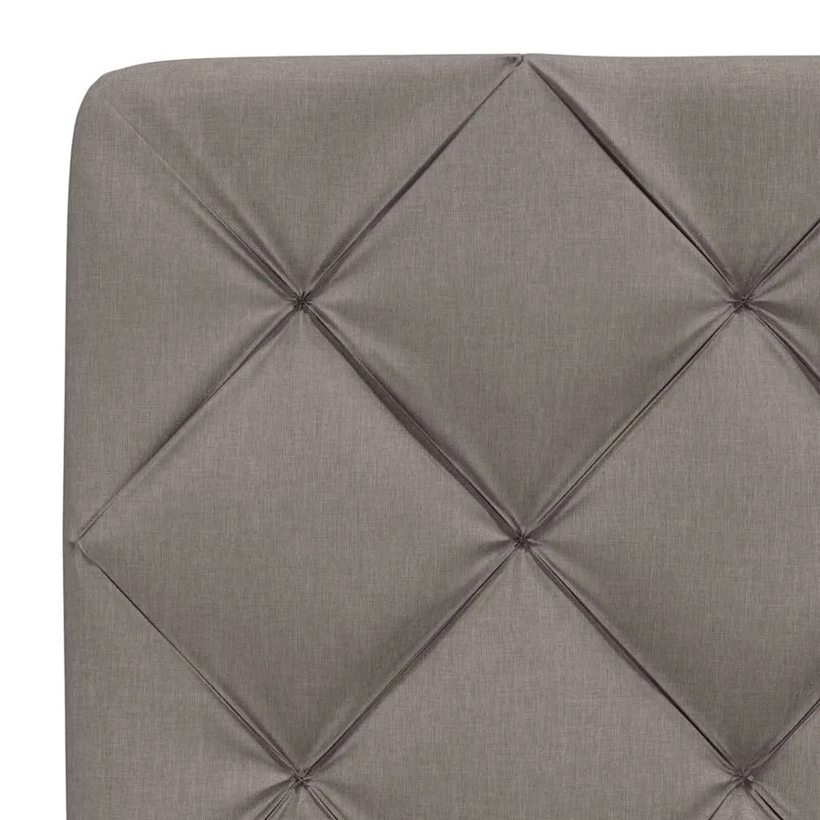 Lit avec matelas taupe 90x190 cm tissu - 11