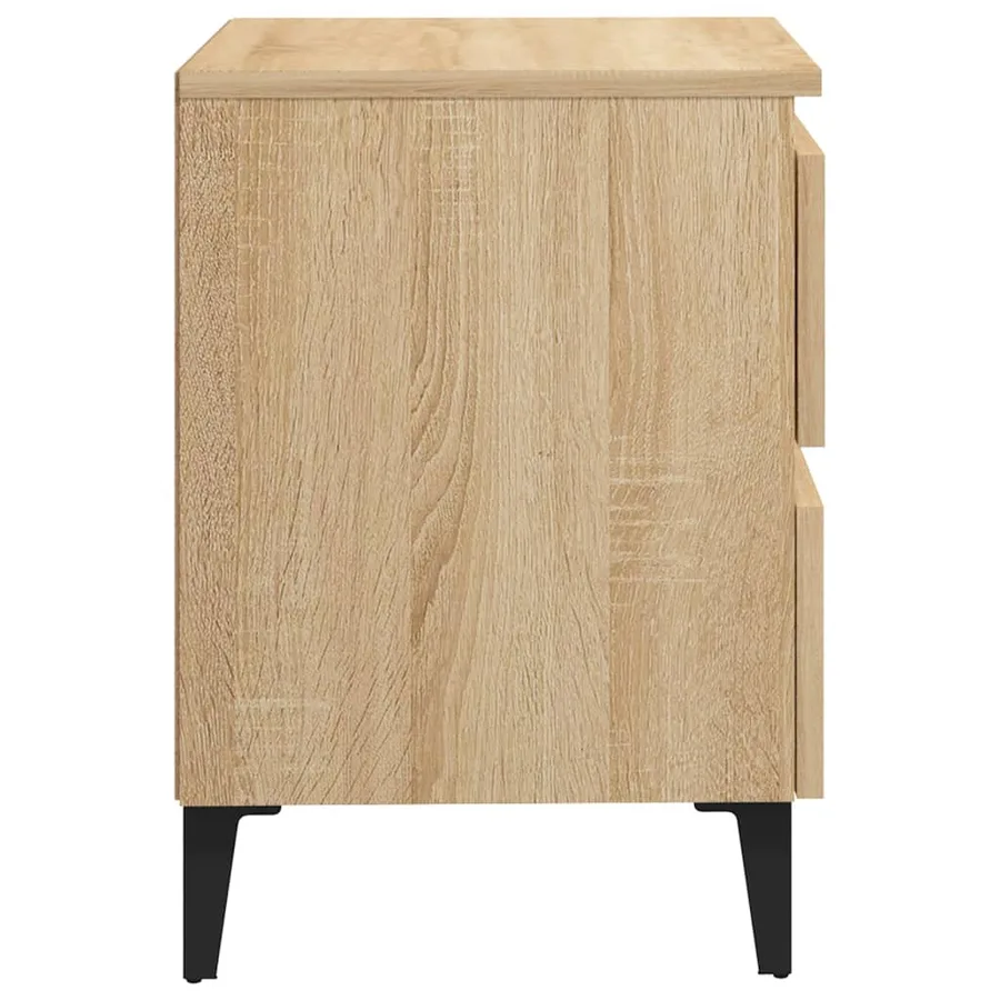 Table de chevet chêne sonoma 40x35x50 cm bois d'ingénierie - 4