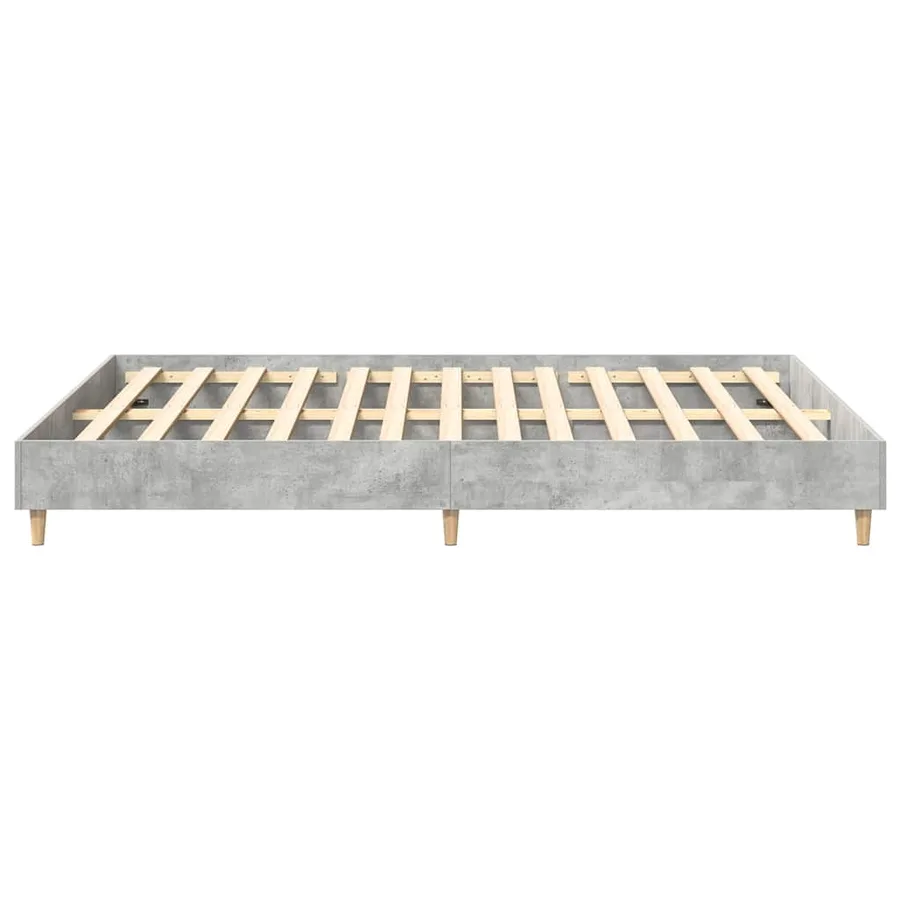 Cadre de lit sans matelas gris béton 140x200 cm bois ingénierie - 6