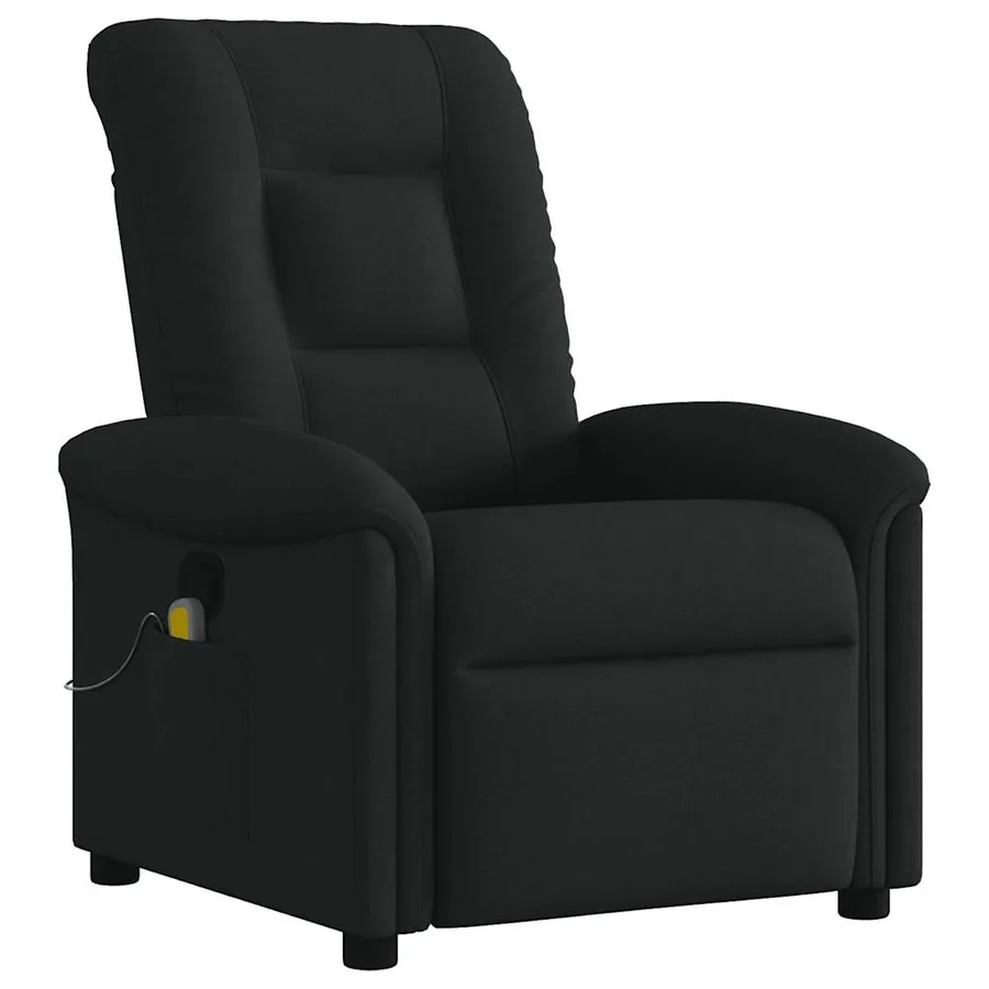 Fauteuil de massage inclinable Noir Tissu - 2